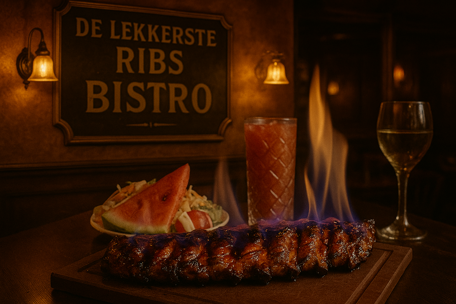 Signature spareribs op houtskool